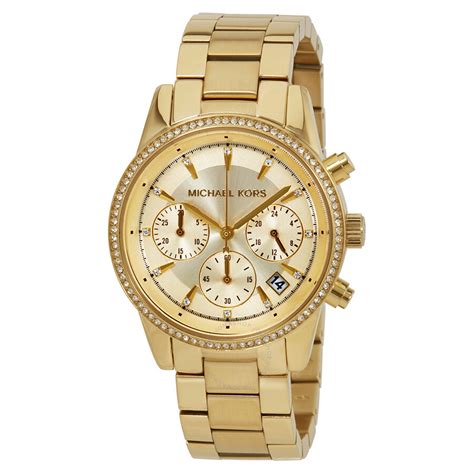 michael kors watch gold square|Michael Kors chronograph watch women.